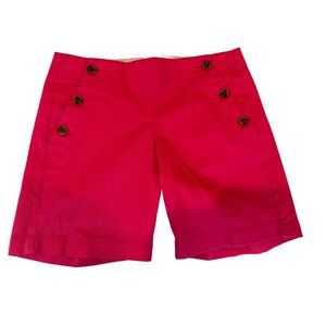 J. Crew Womens Sailor Short Functional Buttons Each Side 44855SU12 Red Size 0